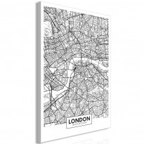 Canvas-taulu Artgeist Map of London, 1-osainen, pystysuuntainen, eri kokoja