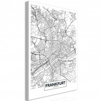 Canvas-taulu Artgeist Map of Frankfurt, 1-osainen, pystysuuntainen, eri kokoja