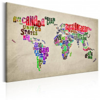 Canvas-taulu Artgeist World Map: World Tour, eri kokoja