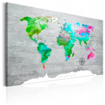 Canvas-taulu Artgeist World Map: Green Paradise, eri kokoja