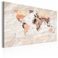Canvas-taulu Artgeist World Map: Stony Oceans, eri kokoja