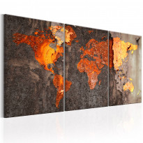 Canvas-taulu Artgeist World Map: Rusty World, eri kokoja
