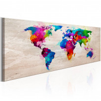 Canvas-taulu Artgeist World Map: Finesse of Colours, eri kokoja