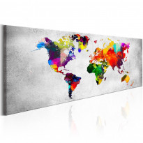 Canvas-taulu Artgeist World Map: Coloured Revolution, eri kokoja