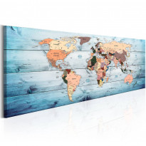 Canvas-taulu Artgeist World Maps: Sapphire Travels, eri kokoja