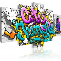 Canvas-taulu Artgeist Graffiti: city jungle, eri kokoja
