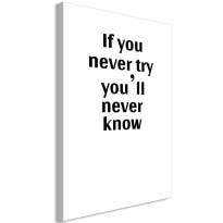 Canvas-taulu Artgeist If You Never Try You&#039;ll Never Know, 1-osainen, pystysuuntainen, eri kokoja