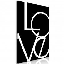 Canvas-taulu Artgeist Black and White: Love, 1-osainen, pystysuuntainen, eri kokoja
