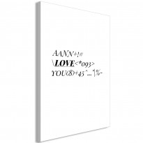 Canvas-taulu Artgeist Love Code, 1-osainen, pystysuuntainen, eri kokoja