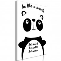 Canvas-taulu Artgeist Be Like a Panda, 1-osainen, pystysuuntainen, eri kokoja
