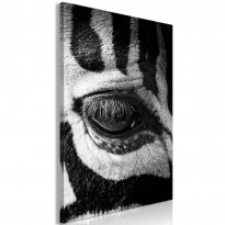 Canvas-taulu Artgeist Zebra Eye, 1-osainen, pystysuuntainen, eri kokoja