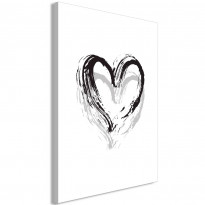 Canvas-taulu Artgeist Brush Heart, 1-osainen, pystysuuntainen, eri kokoja