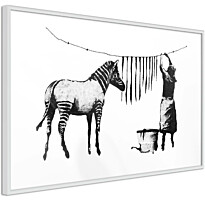 Juliste Artgeist Banksy: Washing Zebra, kehyksillä, eri kokoja