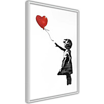 Juliste Artgeist Banksy: Girl with Balloon, kehyskartongilla, kehyksillä, eri kokoja