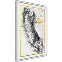 Juliste Artgeist Isometric Map: California, kehyskartongilla, kehyksillä, eri kokoja