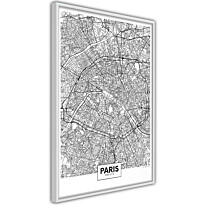 Juliste Artgeist Map of Paris, kehyskartongilla, kehyksillä, eri kokoja