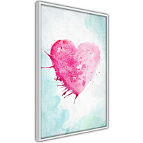 Juliste Artgeist Watercolour Heart, kehyskartongilla, kehyksillä, eri kokoja