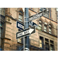Kuvatapetti Artgeist Kaikki tiet vievät Broadwaylle, eri kokoja
