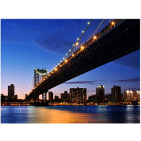 Maisematapetti Artgeist Manhattan Bridge yöllä, eri kokoja