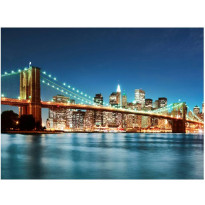 Maisematapetti Artgeist Sparkling Brooklyn Bridge, eri kokoja