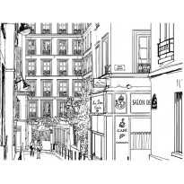 Maisematapetti Artgeist Kulkea Pariisin katuja, eri kokoja