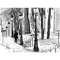 Kuvatapetti Artgeist stairs - Montmartre, eri kokoja