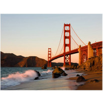 Maisematapetti Artgeist Golden Gate Bridge - sunset, eri kokoja