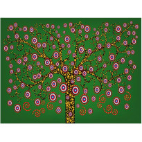 Kuvatapetti Artgeist Abstract: green tree, eri kokoja