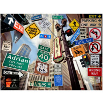 Kuvatapetti Artgeist New York signposts, eri kokoja