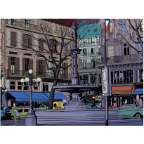 Kuvatapetti Artgeist Dusk over Paris, eri kokoja