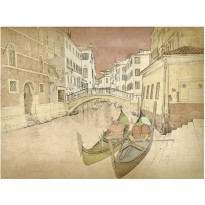 Maisematapetti Artgeist Gondolas in Venice, eri kokoja