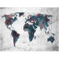 Kuvatapetti Artgeist World map on the wall, eri kokoja
