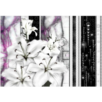 Kuvatapetti Artgeist Crying lilies on purple marble, eri kokoja