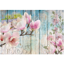Kuvatapetti Artgeist Pink Flowers on Wood, eri kokoja