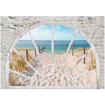 Maisematapetti Artgeist Window View - Beach, eri kokoja