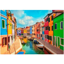 Maisematapetti Artgeist Colorful Canal in Burano, eri kokoja