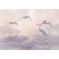 Kuvatapetti Artgeist Flying Swans, eri kokoja