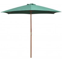 Aurinkovarjo 270x270 cm puutanko vihreä