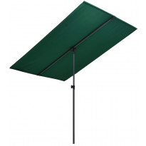 Aurinkovarjo alumiinitanko 180x130 cm vihreä