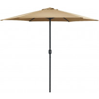 Aurinkovarjo alumiinitanko 270x246 cm harmaanruskea