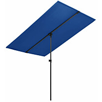 Aurinkovarjo alumiinitanko 2x1,5 m taivaansininen