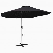 Aurinkovarjo alumiinitanko 460x270 cm musta