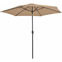Aurinkovarjo metallirunko 300 cm harmaanruskea