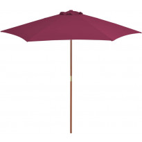 Aurinkovarjo puurunko 270 cm viininpunainen