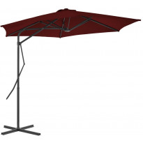 Aurinkovarjo terästangolla viininpunainen 300x230 cm