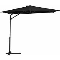Aurinkovarjo terästanko 300 cm musta