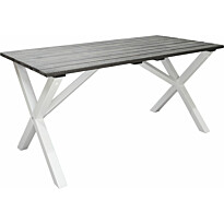 Puutarhapöytä Baltic Garden Scottsdale 150cm harmaa/valkoinen