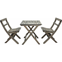 Parvekesetti Baltic Garden Wilma 65x65cm pöytä + 2 Knohult tuolia er värejäa