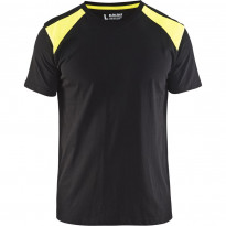 T-paita Blåkläder 3379, musta/keltainen