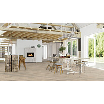 Parketti Boen Oak Pale White Vivo, 181mm, mattalakattu, harjattu